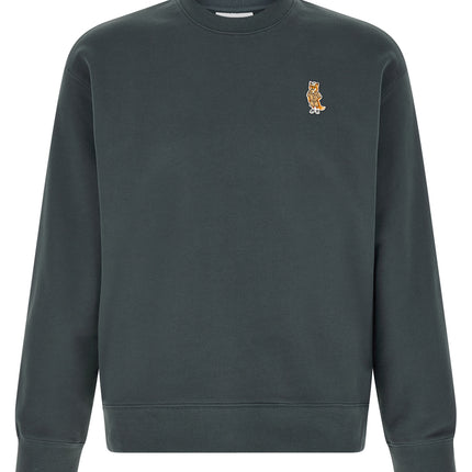 Maison Kitsuné Blue Organic Cotton Sweatshirt