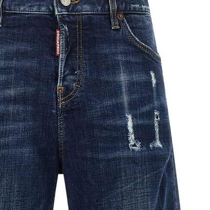 Dsquared² Blue Cotton Relaxed Fit Jeans