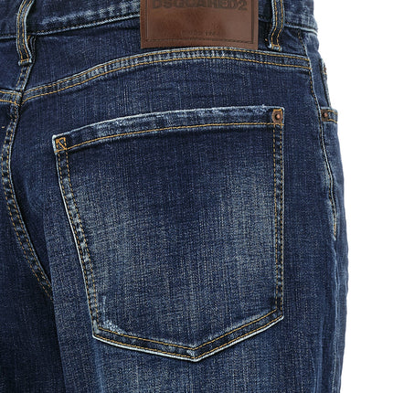 Dsquared² Blue Cotton Relaxed Fit Jeans