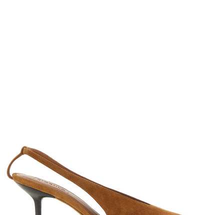 Armarium Brown Leather Mid Heel Pumps