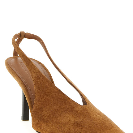 Armarium Brown Leather Mid Heel Pumps