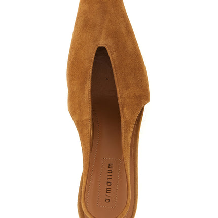 Armarium Brown Leather Mid Heel Pumps