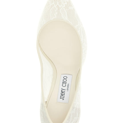 Jimmy Choo White Tencel High Heel Pumps
