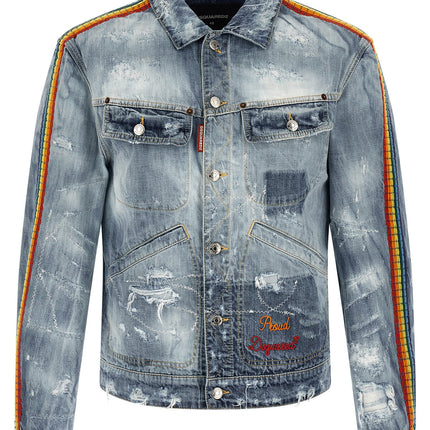 Dsquared² Blue Cotton Denim Jacket