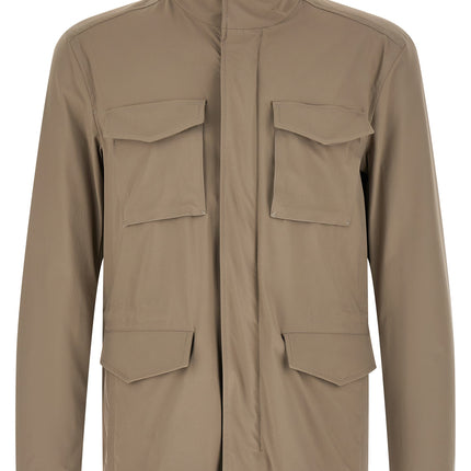 Herno Beige Polyamide Full-Length Jacket