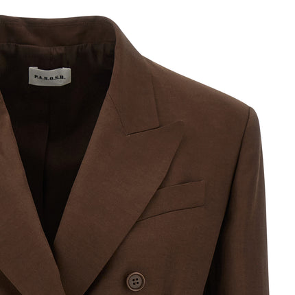 P.A.R.O.S.H. Brown Viscose Blazer