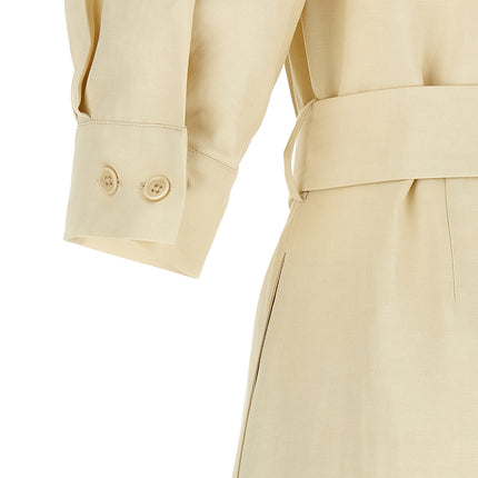 P.A.R.O.S.H. Beige Viscose Long Dress