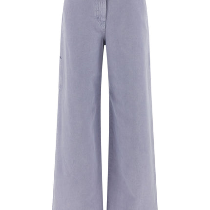 Max Mara Purple Cotton Casual Pants