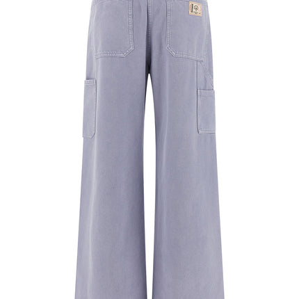 Max Mara Purple Cotton Casual Pants