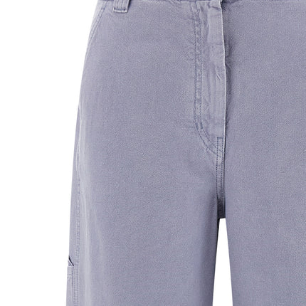 Max Mara Purple Cotton Casual Pants