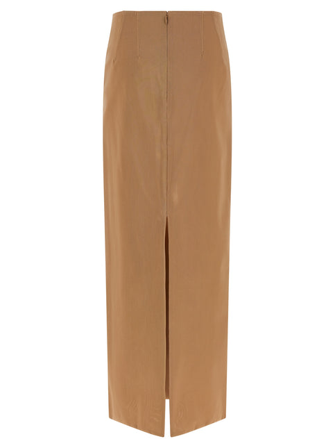 Armarium Beige Polyamide Midi Skirt