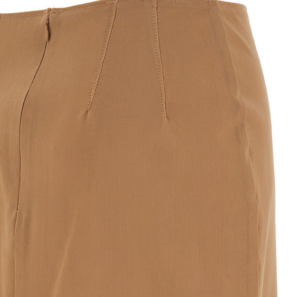 Armarium Beige Polyamide Midi Skirt