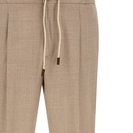 Incotex Beige Virgin Wool Casual Pants