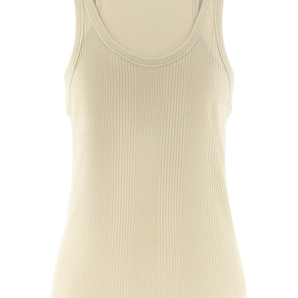 Armarium White Cotton Sleeveles T-Shirt