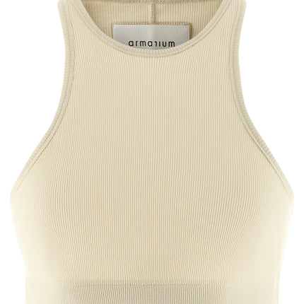 Armarium White Cotton Sleeveles T-Shirt