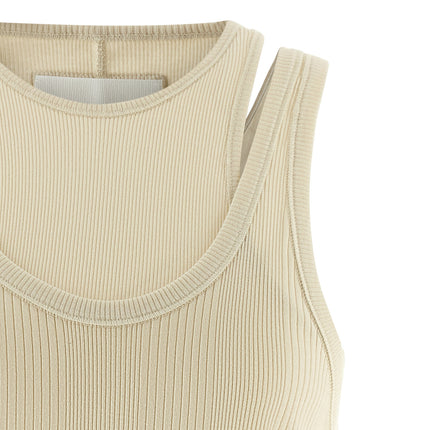 Armarium White Cotton Sleeveles T-Shirt