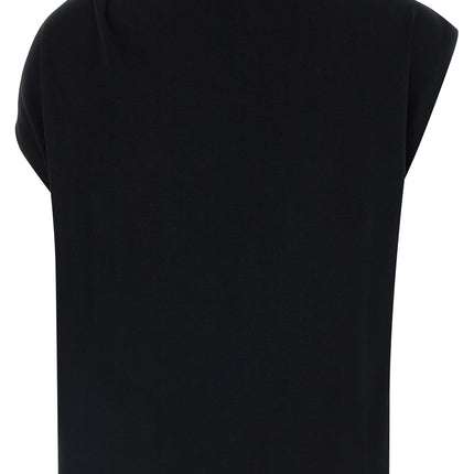 PINKO Black Cotton Tank Tops