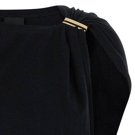 PINKO Black Cotton Tank Tops