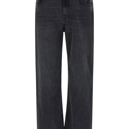 SÉFR Black Cotton Straight-Leg Jeans