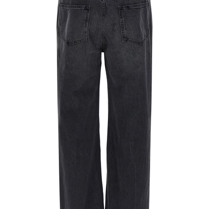 SÉFR Black Cotton Straight-Leg Jeans