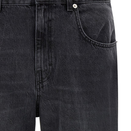SÉFR Black Cotton Straight-Leg Jeans