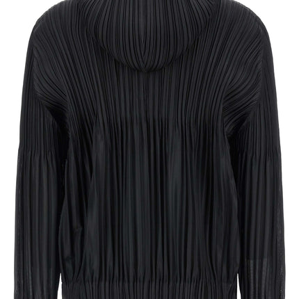 PLEATS PLEASE ISSEY MIYAKE Black Polyester Cardigan