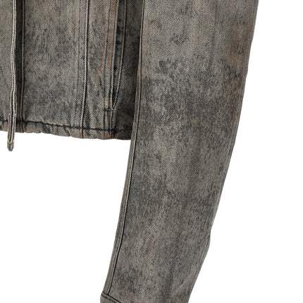 Diesel Gray Cotton Denim Jacket