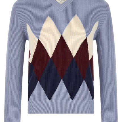 Ballantyne Blue Cotton Cardigan