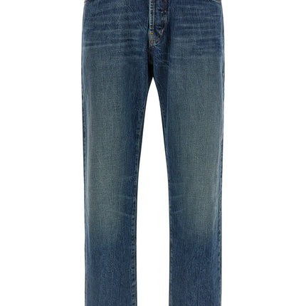 Department 5 Blue Cotton Straight-Leg Jeans