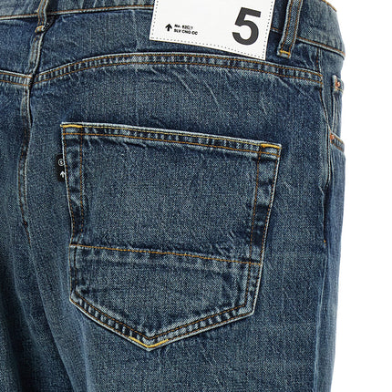 Department 5 Blue Cotton Straight-Leg Jeans