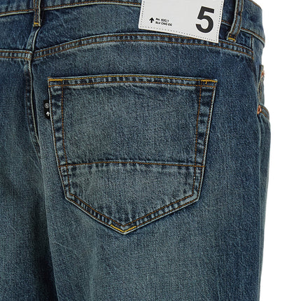 Department 5 Blue Cotton Straight-Leg Jeans