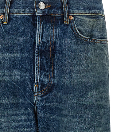 Department 5 Blue Cotton Straight-Leg Jeans