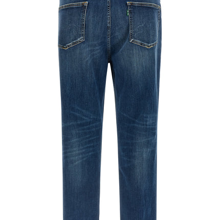 Department 5 Blue Cotton Cropped Jeans