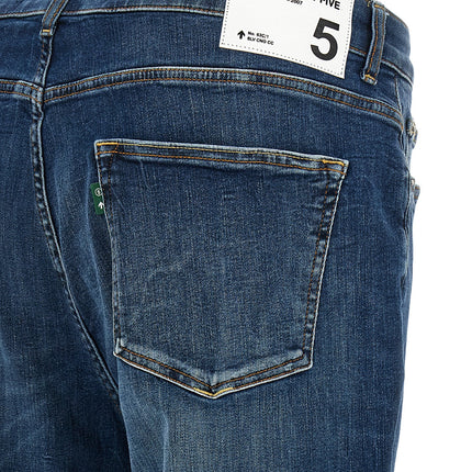 Department 5 Blue Cotton Cropped Jeans