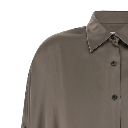 Dries Van Noten Gray Silk Blouse