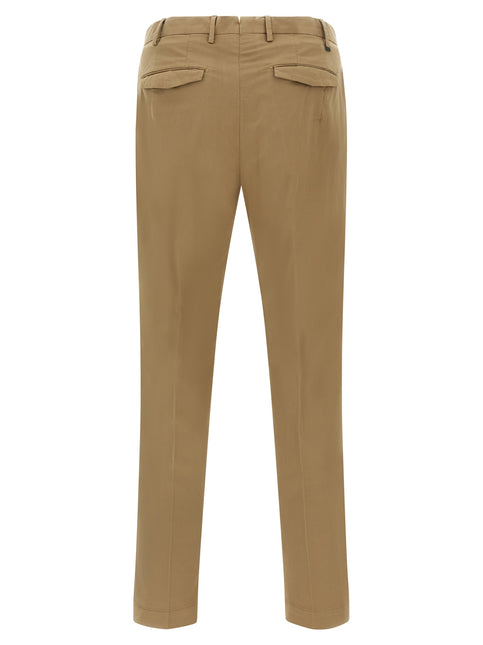 PT Torino Brown Cotton Dress Pants