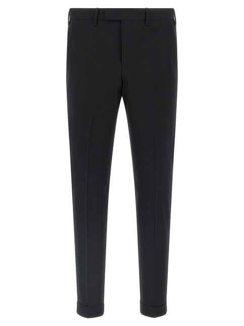 PT Torino Black Virgin Wool Dress Pants