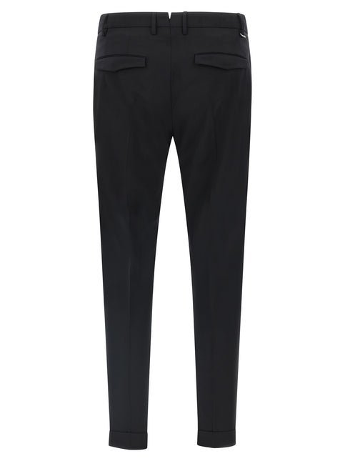 PT Torino Black Virgin Wool Dress Pants
