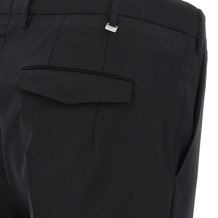 PT Torino Black Virgin Wool Dress Pants