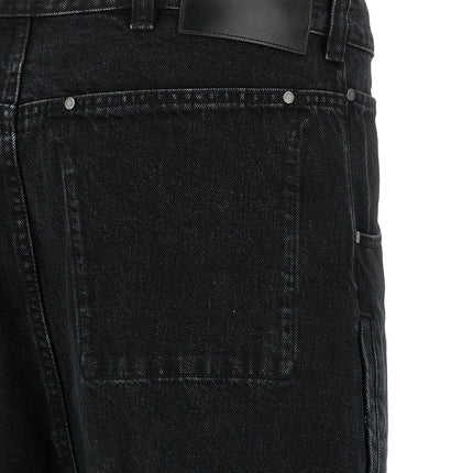Entire Studios Black Cotton Straight-Leg Jeans