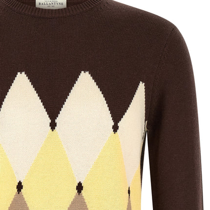Ballantyne Brown Cotton Cardigan
