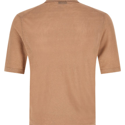 Ballantyne Beige Linen Polo Shirt