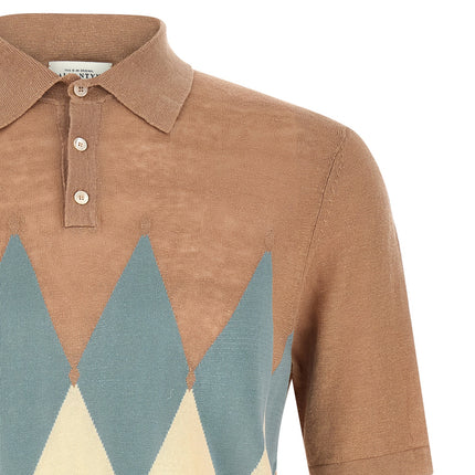 Ballantyne Beige Linen Polo Shirt