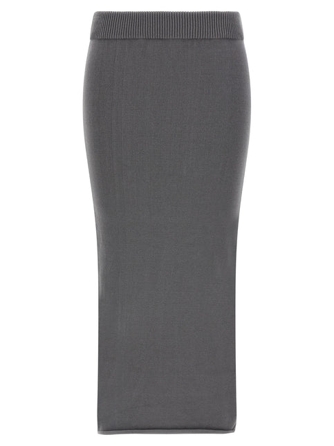 Entire Studios Gray Cotton Midi Skirt