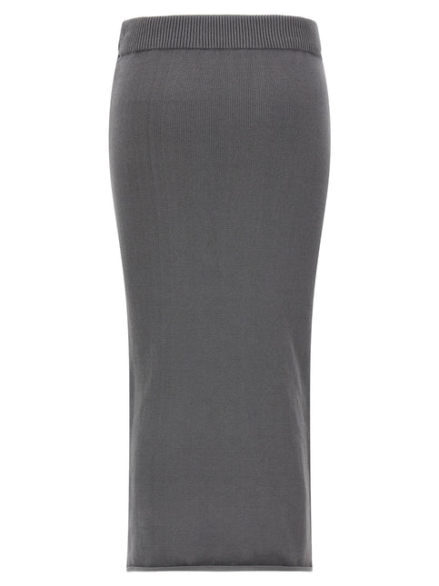 Entire Studios Gray Cotton Midi Skirt