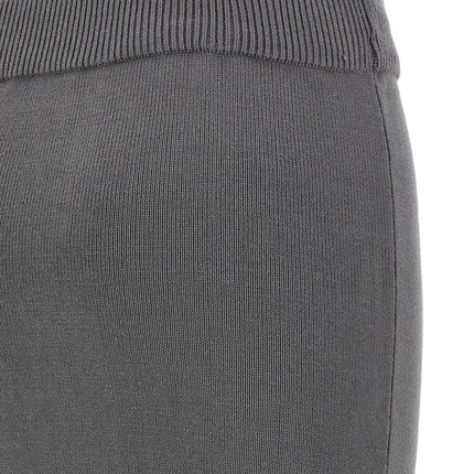 Entire Studios Gray Cotton Midi Skirt