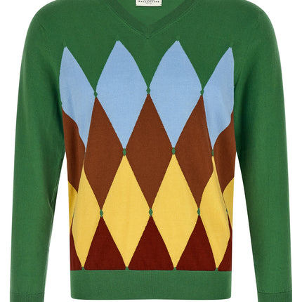 Ballantyne Bicolor Cotton Cardigan
