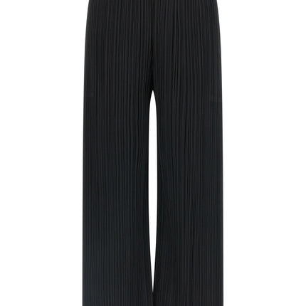 PLEATS PLEASE ISSEY MIYAKE Black Polyester Casual Pants
