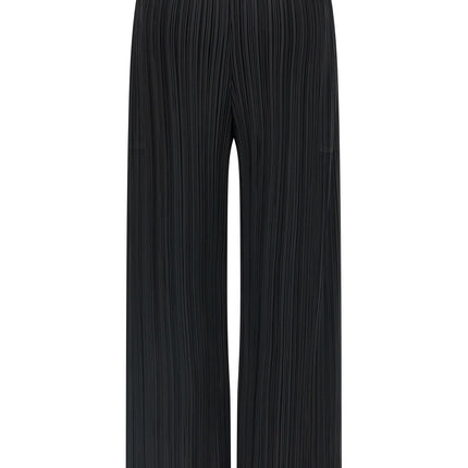 PLEATS PLEASE ISSEY MIYAKE Black Polyester Casual Pants