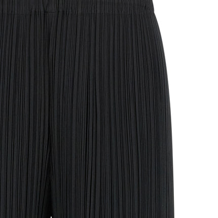 PLEATS PLEASE ISSEY MIYAKE Black Polyester Casual Pants